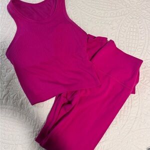 Crzy Yoga pink workout set
